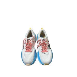 Hoka Bondi Tennis Shoes in Whtie with Blue/Pink Accents Sz 10.5